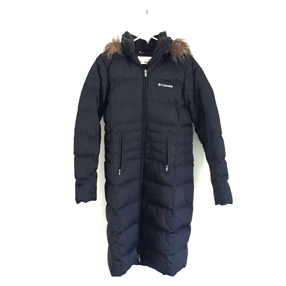 Columbia long puffer coat- down filled
